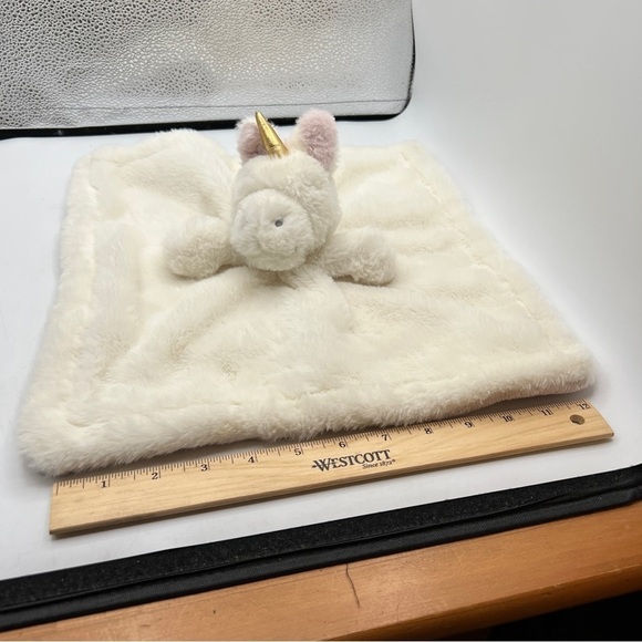 Baby Unicorn Soft Plush Security Blanket Stuffed Animal Fuzzy Soft White Toy. - Picture 4 of 9